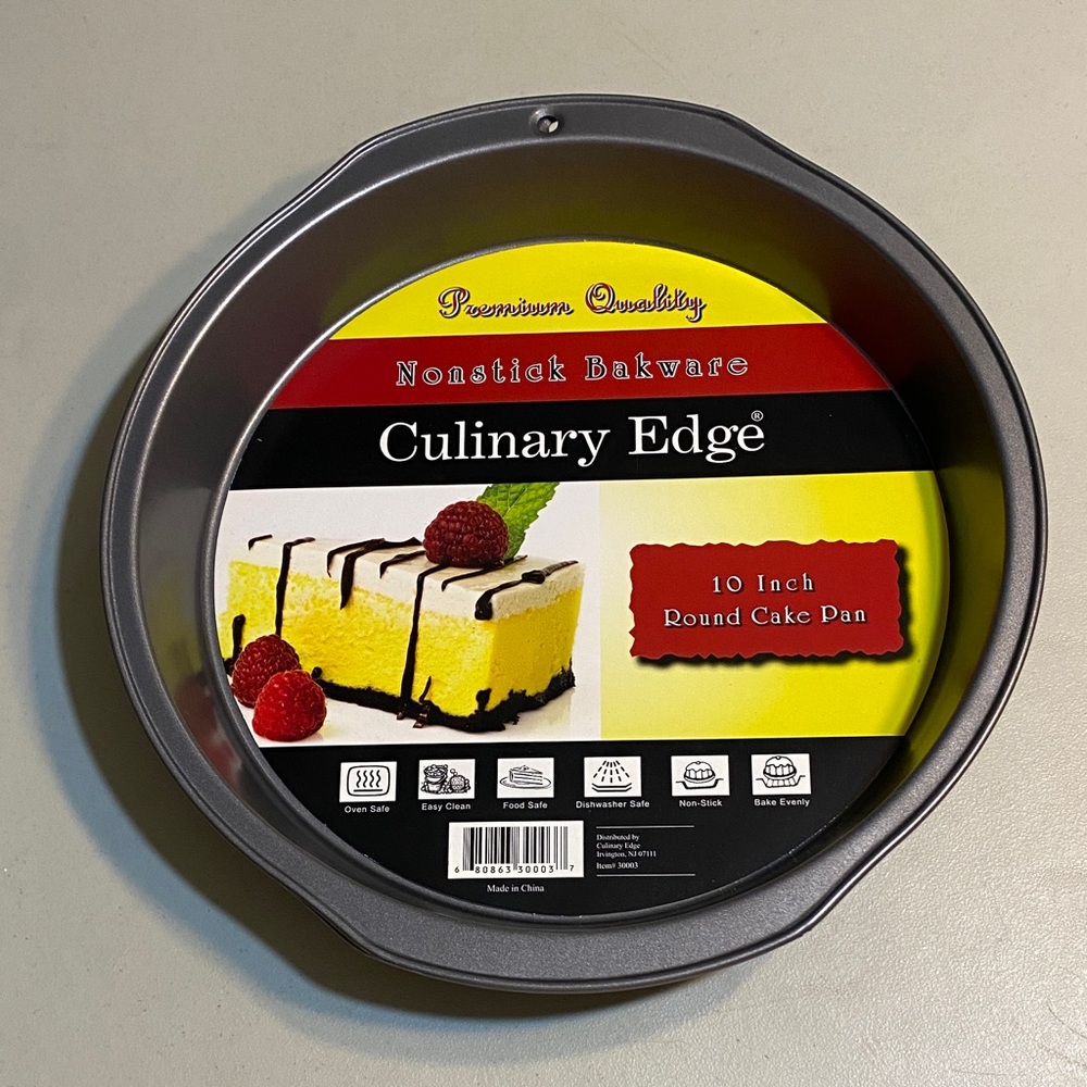 10" Nonstick Round Cake Pan - Gray